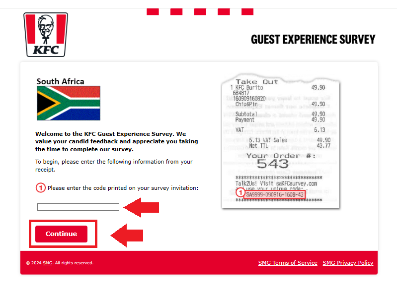 KFC South Africa Guest Experience Survey